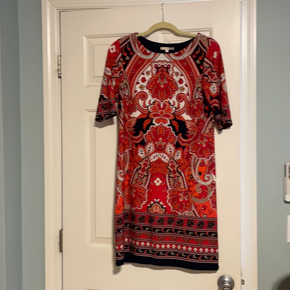 Bold patterned dress